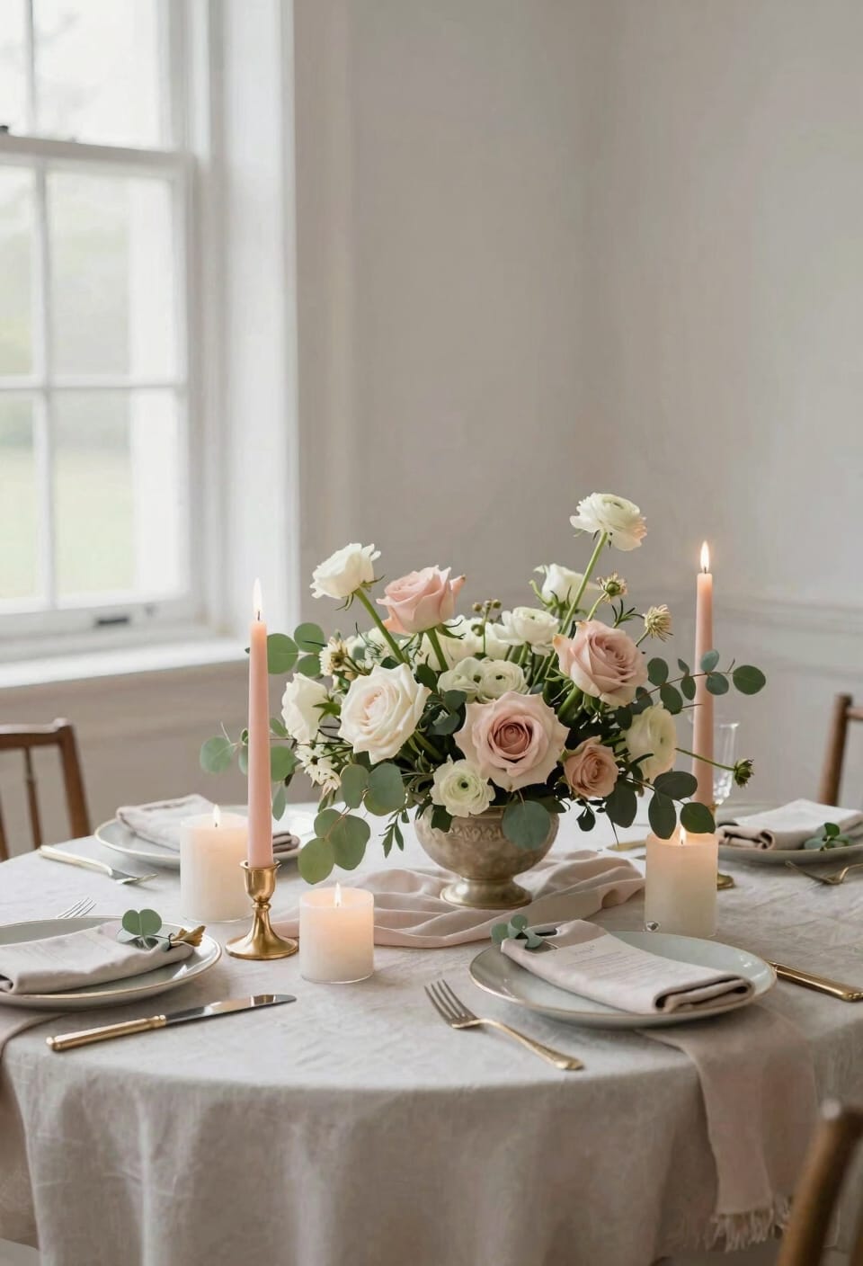 coordinated seasonal centerpiece color palette