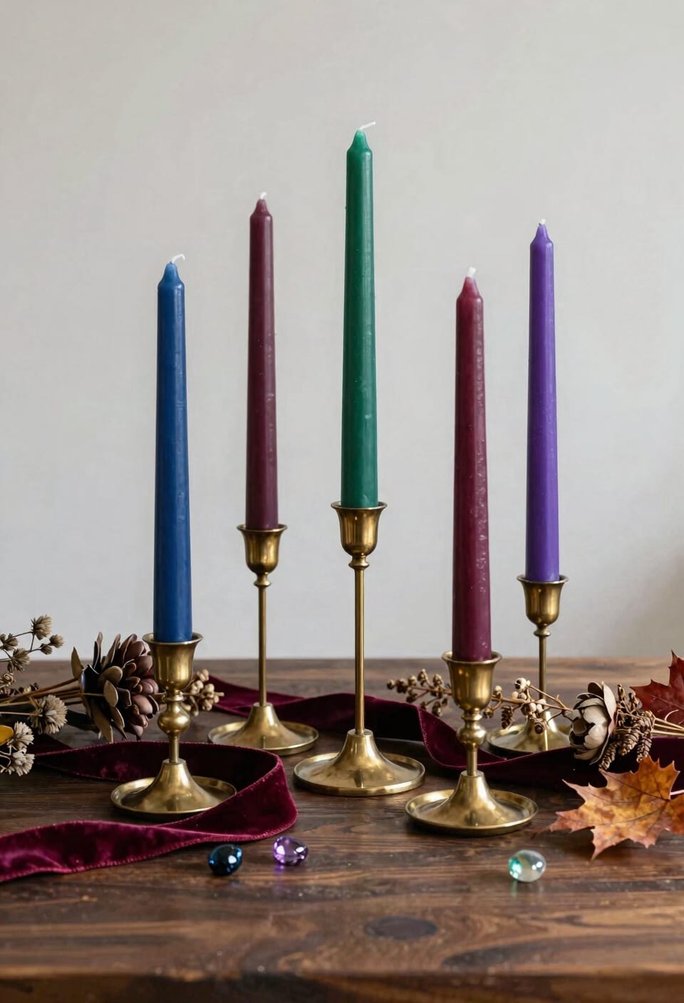 deep jewel toned moody tapers