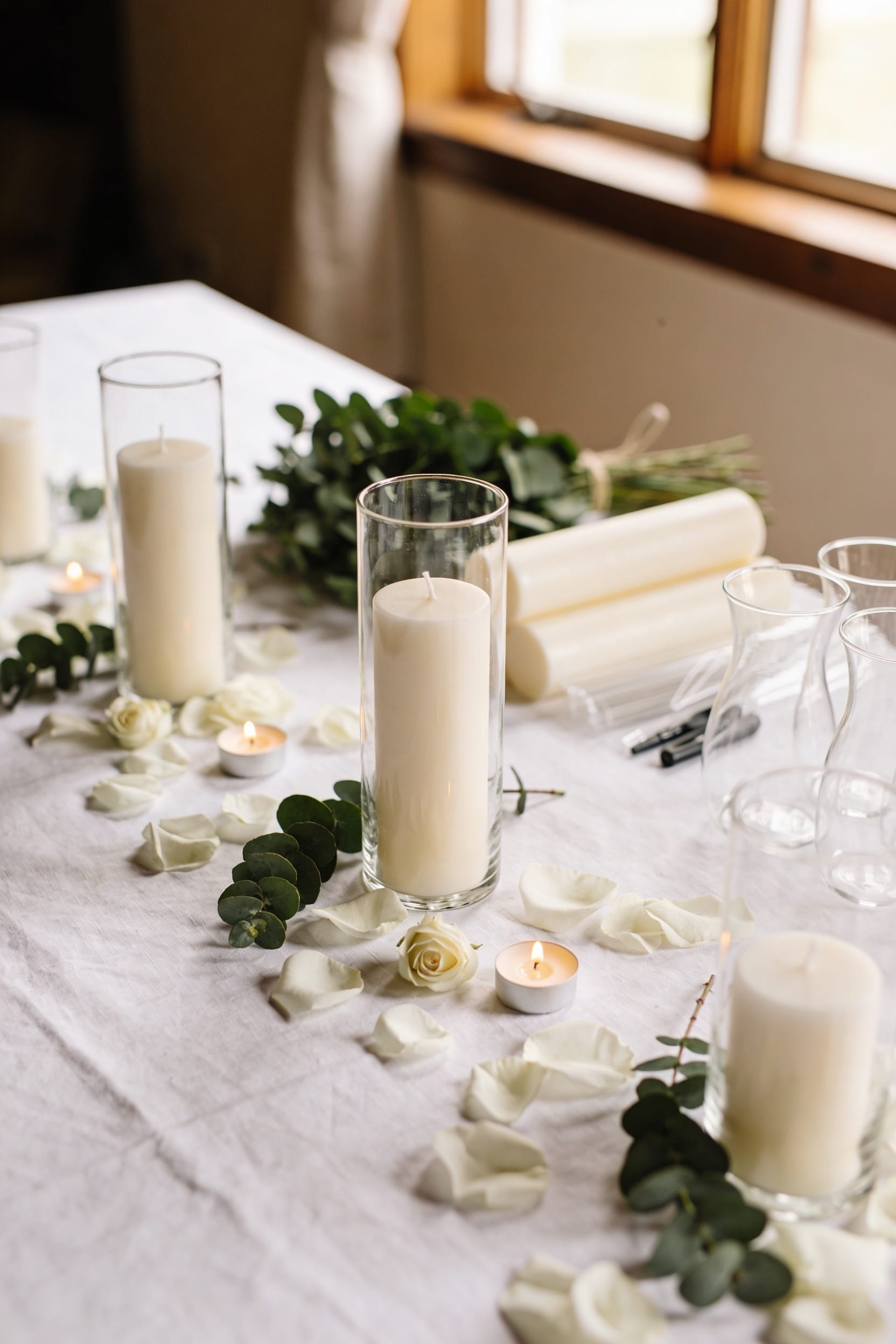 elegant budget candle centerpieces