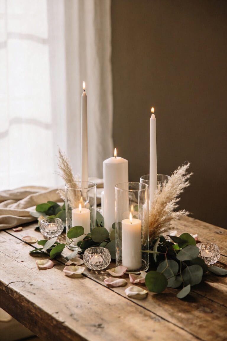 elegant wedding candle centerpieces