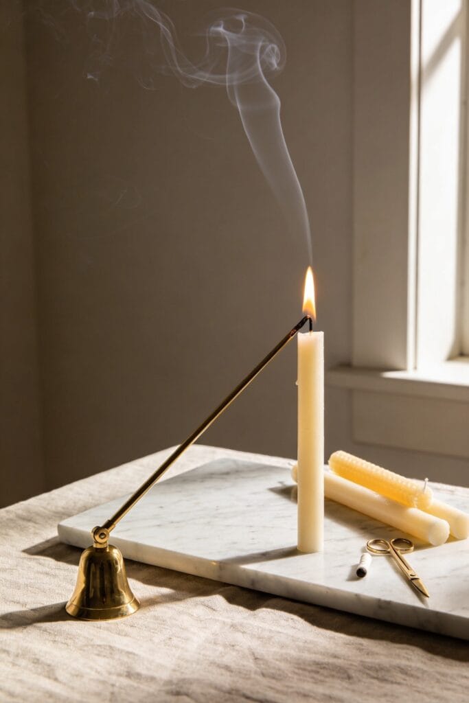 extinguish candles without smoke