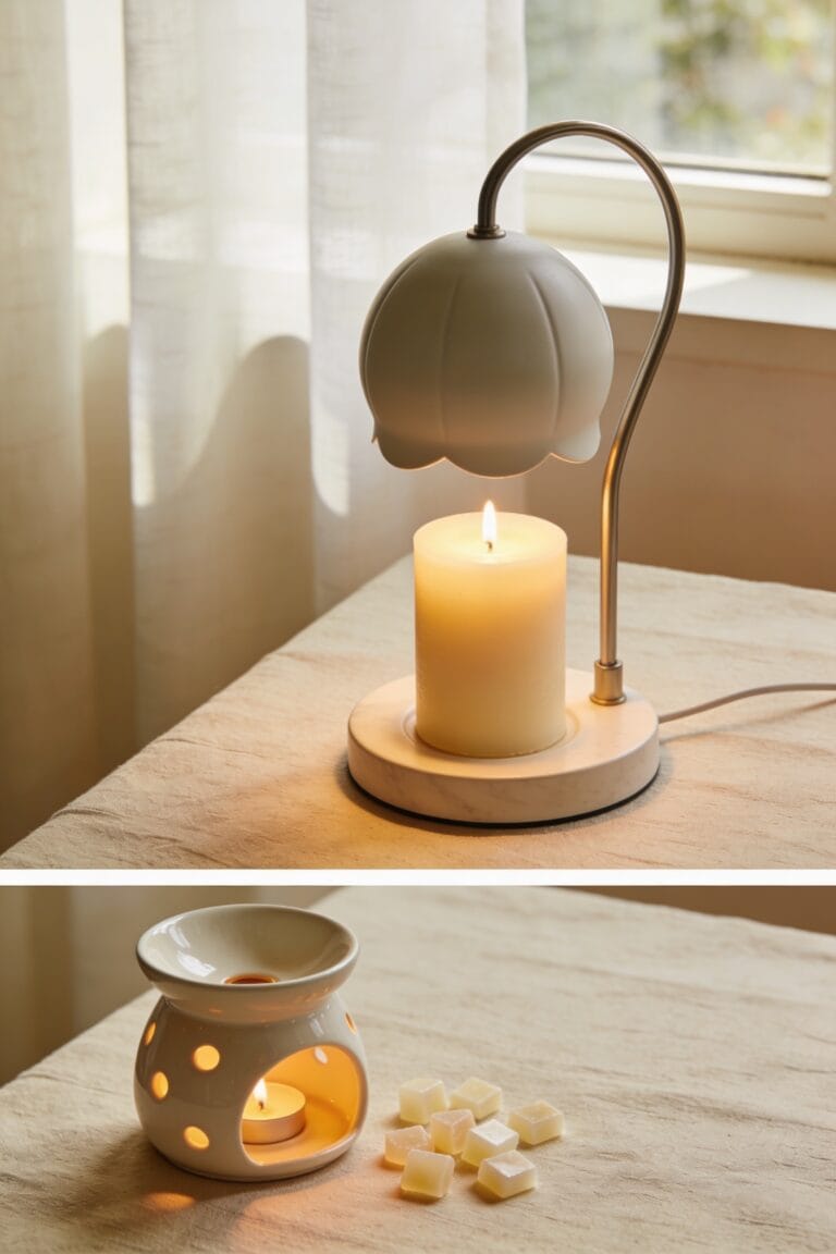 lamp heats wax melts