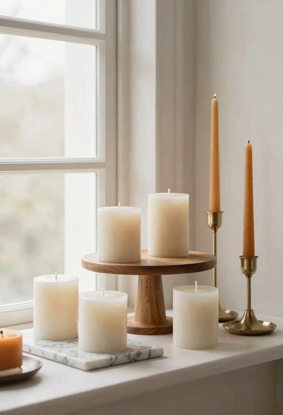 match candle containers and fixtures