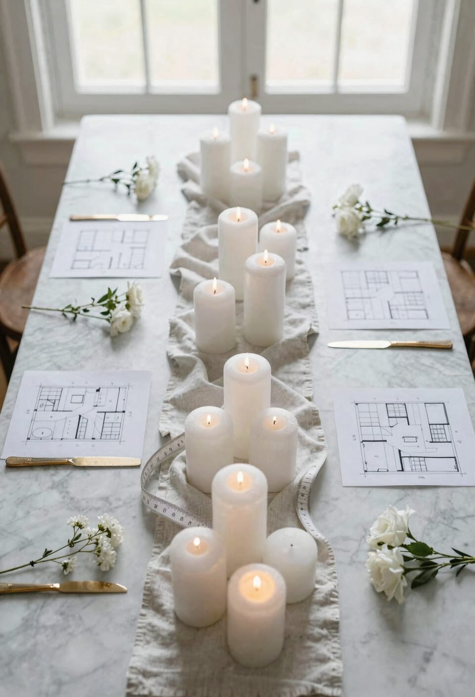 match candle size to seating