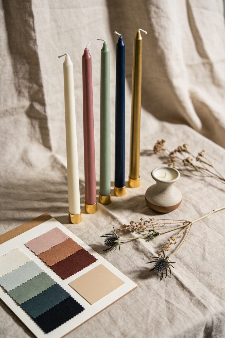 matching taper candle colors