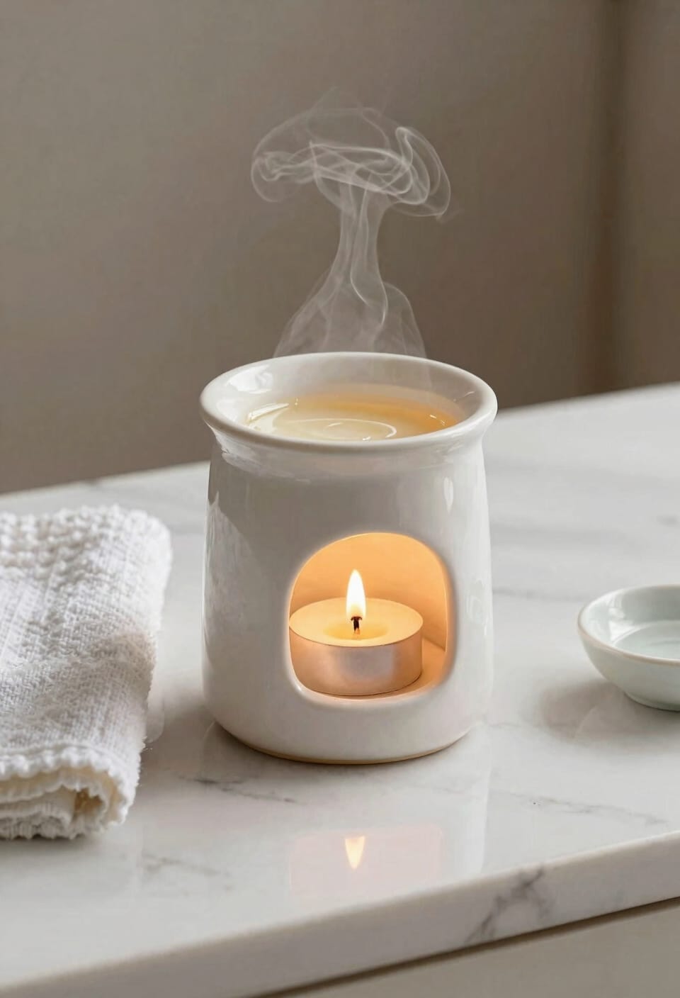 melt wax absorb with cotton