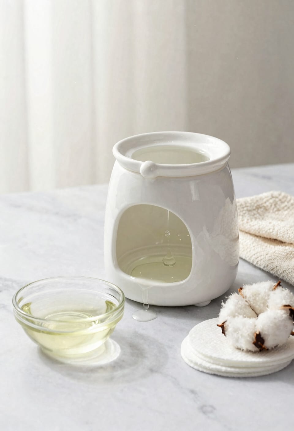 mineral oil dissolves stubborn residue