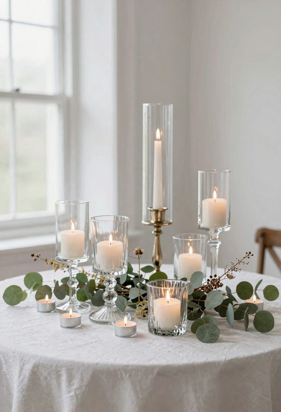 mix varied candle heights stylishly