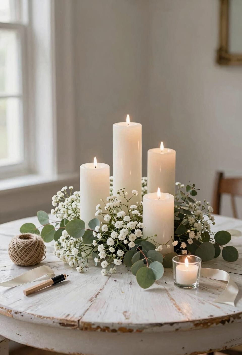 painted mason jar centerpieces