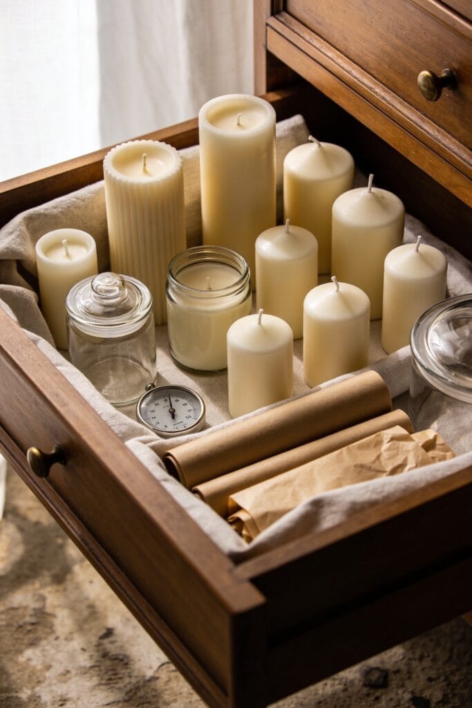preserve candle scent and shape
