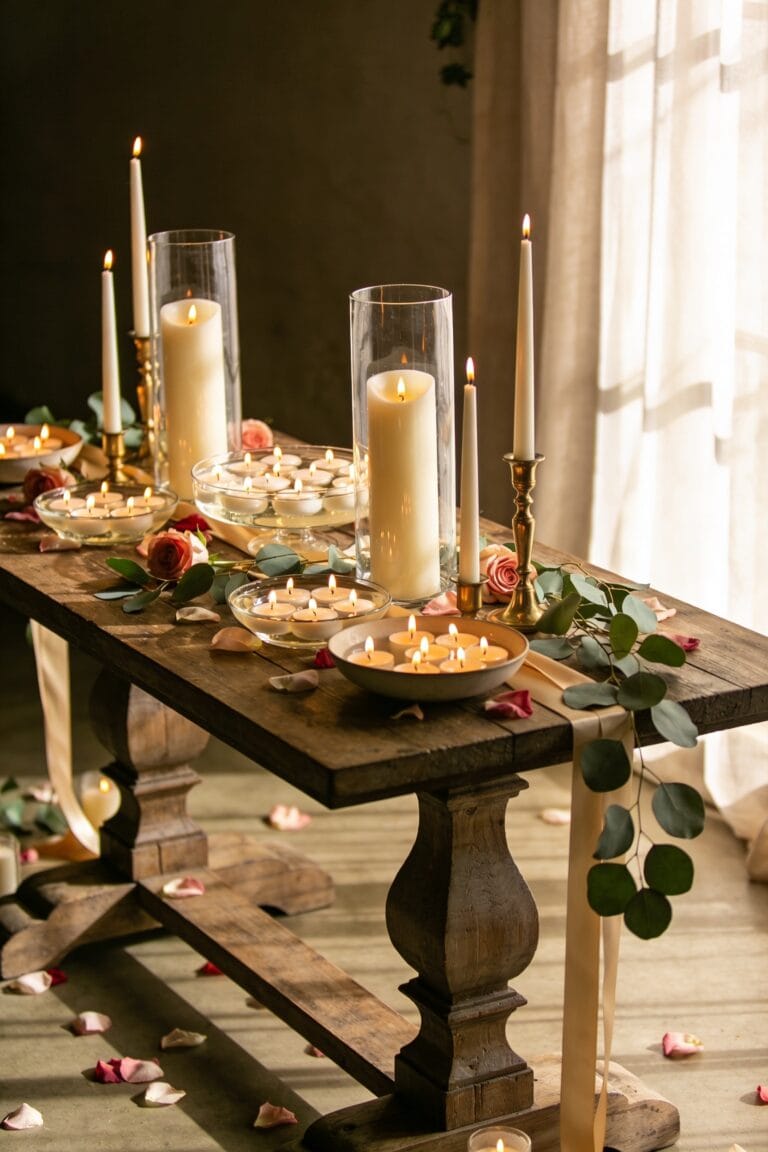 romantic venue specific candle ideas