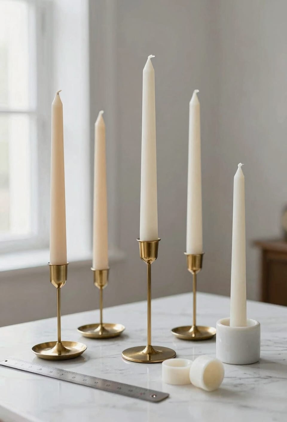 secure slim tapered candles upright