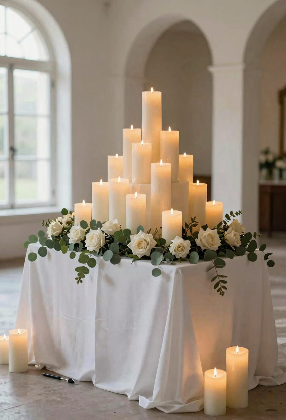 staggered pillar clusters elevate