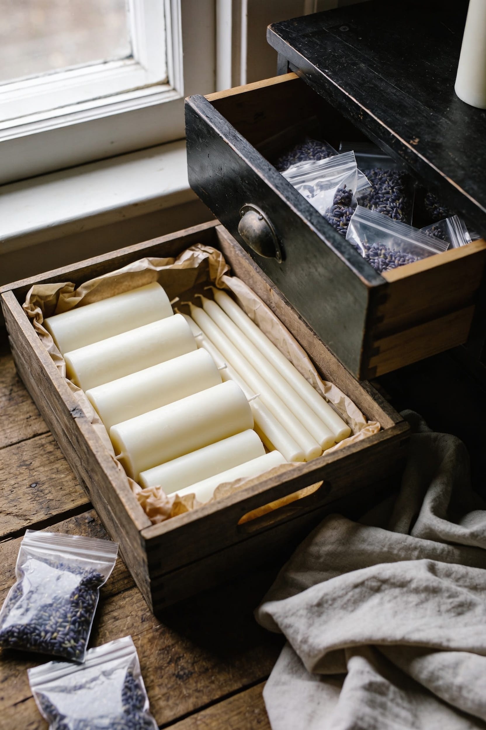 store candles cool dry