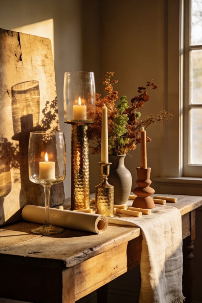 stylish candle holder decor