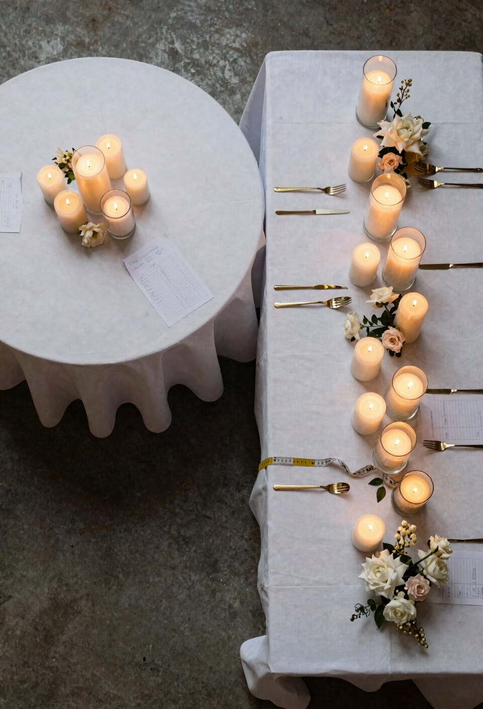 table candle count guide