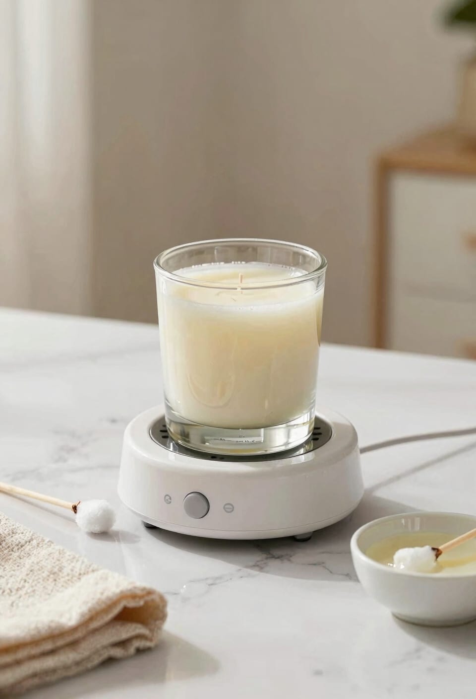 use candle warmer to melt